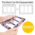 thumbnail image 4 of Yayeee Rocker Switch Wall Plate 2-Gang 4.7"x4.6" Home Decorative Outlet Cover, Pink and Purple Flowers, 4 of 6