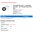 thumbnail image 2 of Drive Shaft Flex Joint 1 - Compatible with 2007 - 2011 Mercedes-Benz S550 Base 2008 2009 2010, 2 of 2