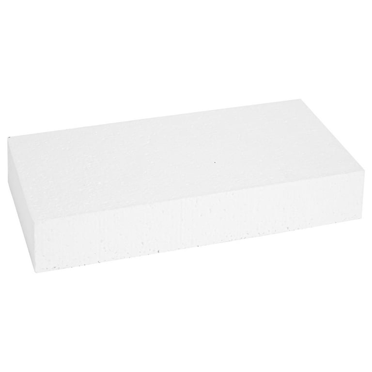 6 Pack Foam Rectangle Blocks for Crafts, 12x4x1 in, White