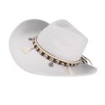 thumbnail image 2 of Transemion M Wide Brim Sun Hat Comfortable To Wear Cowboy Hat For Summer Sun Protection Cowboy Summer Hat white 1Set, 2 of 6