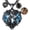 03-Mar-Aquamarine, variant on 925 Sterling Silver Black Gothic Jewelry Gifts Skeleton Couple Pendant Crystal Birthstone Heart Necklace Punk Romantic Jewelry for Lover Men Women