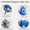 thumbnail image 3 of W10420083 Robinet d'Entrée d'Eau Double pour Réfrigérateur Compatible avec Whirlpool Kenmore Maytag Amana Dacor, 3 of 6