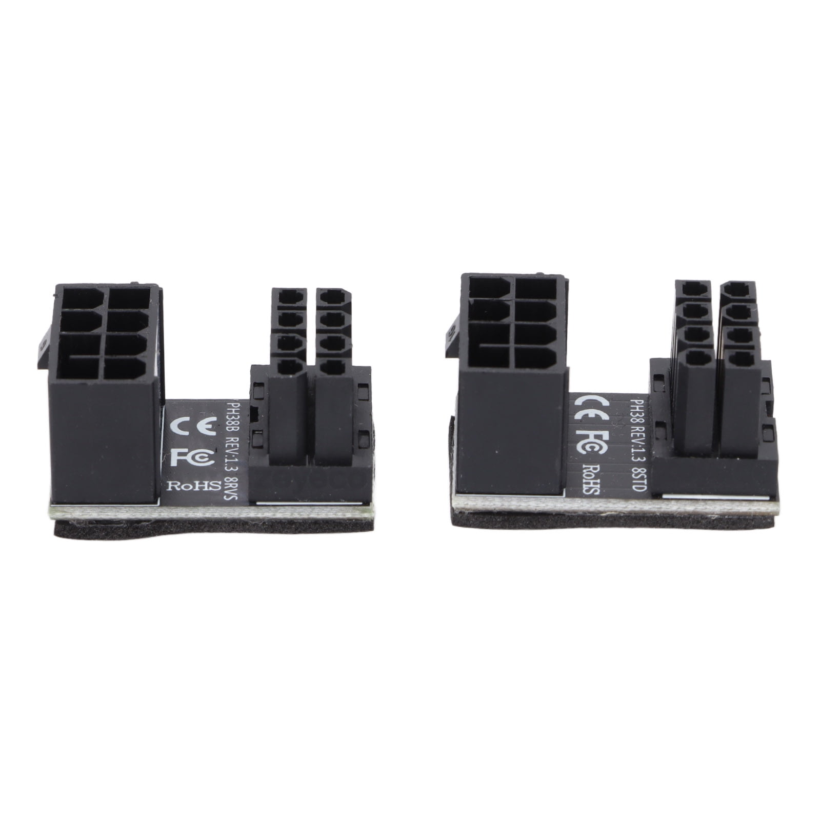 2pcs Graphics Card Adapter 8 Pin Female to 8 Pin Male 180 Degree