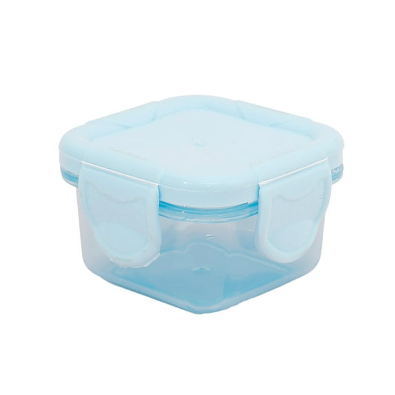 huanledash 60ml Transparent Visible Food Storage Box with Leakproof Lid Heat-resistant Mini Food Grade Fresh-keeping Box Kitchen Accessories