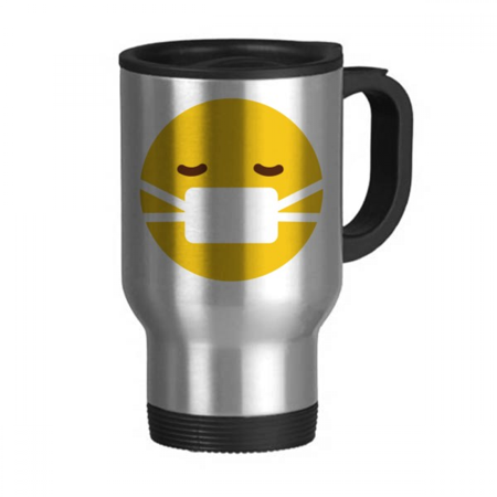 

Sick Head Yellow Cute Online Chat Travel Mug Flip Lid Stainless Steel Cup Car Tumbler Thermos