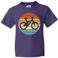 thumbnail image 3 of Inktastic Bicycle Vintage Cyclist Sunset Youth T-Shirt, 3 of 5