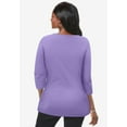 thumbnail image 2 of Jessica London Women's Plus Size Boatneck Tunic Top 3/4 Sleeve Shirt  Loose Fit, 2 of 4