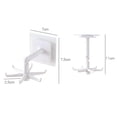 thumbnail image 7 of Lollanda 2pcs 360° Rotating Folding Hook Wall Mounted Kitchen Utensil Hanging Rack,Nail Free Rotating Shelf 6 Claws Self Adhesive Bathroom Towel Holder White, 7 of 7