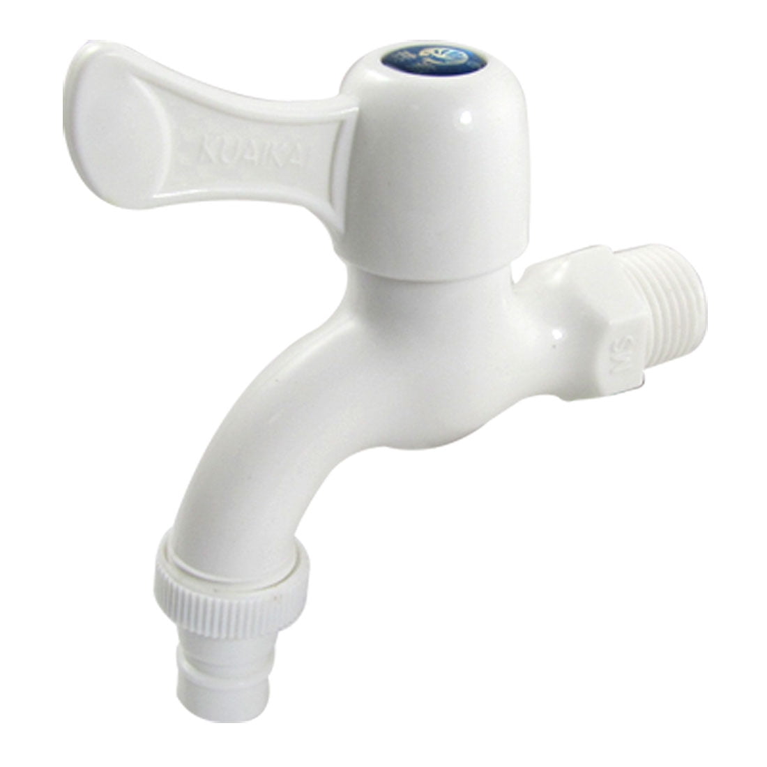 Unique Bargains Kitchen Sink Type Plastic Quarter Turn Faucet Wht