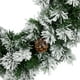 Northlight 24" Pin Ange Floqué Neigeux avec des Pommes de Pin Couronne de Noël Artificielle - Unlit – image 5 sur 6