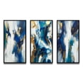 thumbnail image 2 of Designart "Abstract Transcendence Blue and Gold IV" Abstract Painting Framed Wall Art Set Of 3 - Gold Modern Frame Gallery Set For Office Decor, 2 of 6