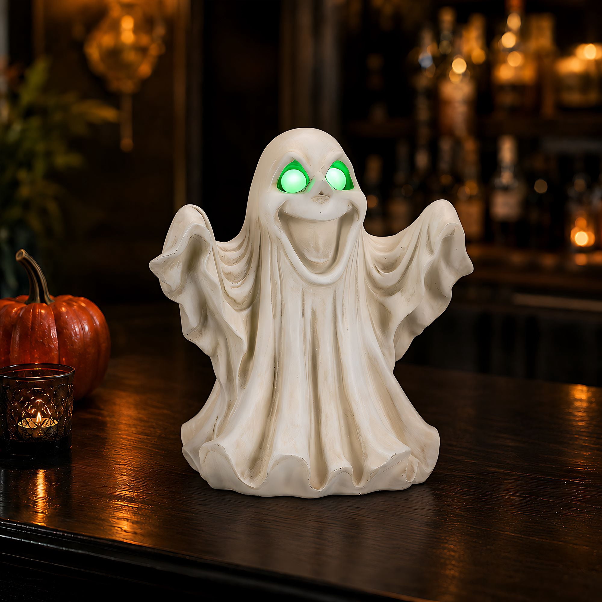 Alvantor Halloween Ghost Figurine Halloween Ghost Decorations with Glowing Eyes