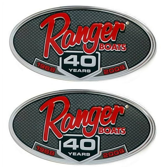 Ranger Boat Decal 7616127 | 40 Years 4 5/8 x 2 3/8 Inch (Pair)