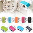 thumbnail image 1 of 3 USB Ports Home Travel Wall Plug-in AC Charger Adapter for Mobile Phone Tablet, 1 of 7