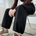 thumbnail image 4 of Womens Trousers Women Casual Pants Black Pants Women Comfy Work Pants Women Womens Wide Leg Pants with Pockets Women Fall Pants, 4 of 6