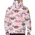 thumbnail image 7 of Sikiie Pink Butterfly Daisy Men's Hoodie, Essentials Hoodie, Sweatshirt, Pullover Hooded Sweatshirt for Men-Small, 7 of 7