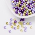 thumbnail image 1 of HLONK Mélange Argent-Gris Perles en Verre Nacré Perles Couleur Mixte, 1 of 4