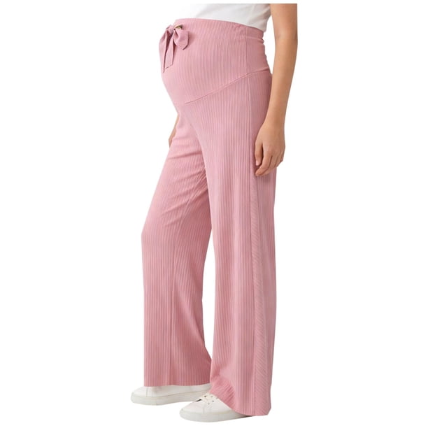 Pantalones de Vestido de Pierna Ancha Estilo de la Maternidad Pantalones de Seda de Hielo para la Primavera Y el Verano, Pantalones de Pierna Recta Transpirables Delgados con Sensación Colgante, Ropa