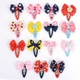 thumbnail image 4 of EeaseMX 15 pasadores para el pelo con lazo, pinzas para el pelo con lazo, accesorios para la cabeza para bebés, niños y niñas (color aleatorio), 4 of 7