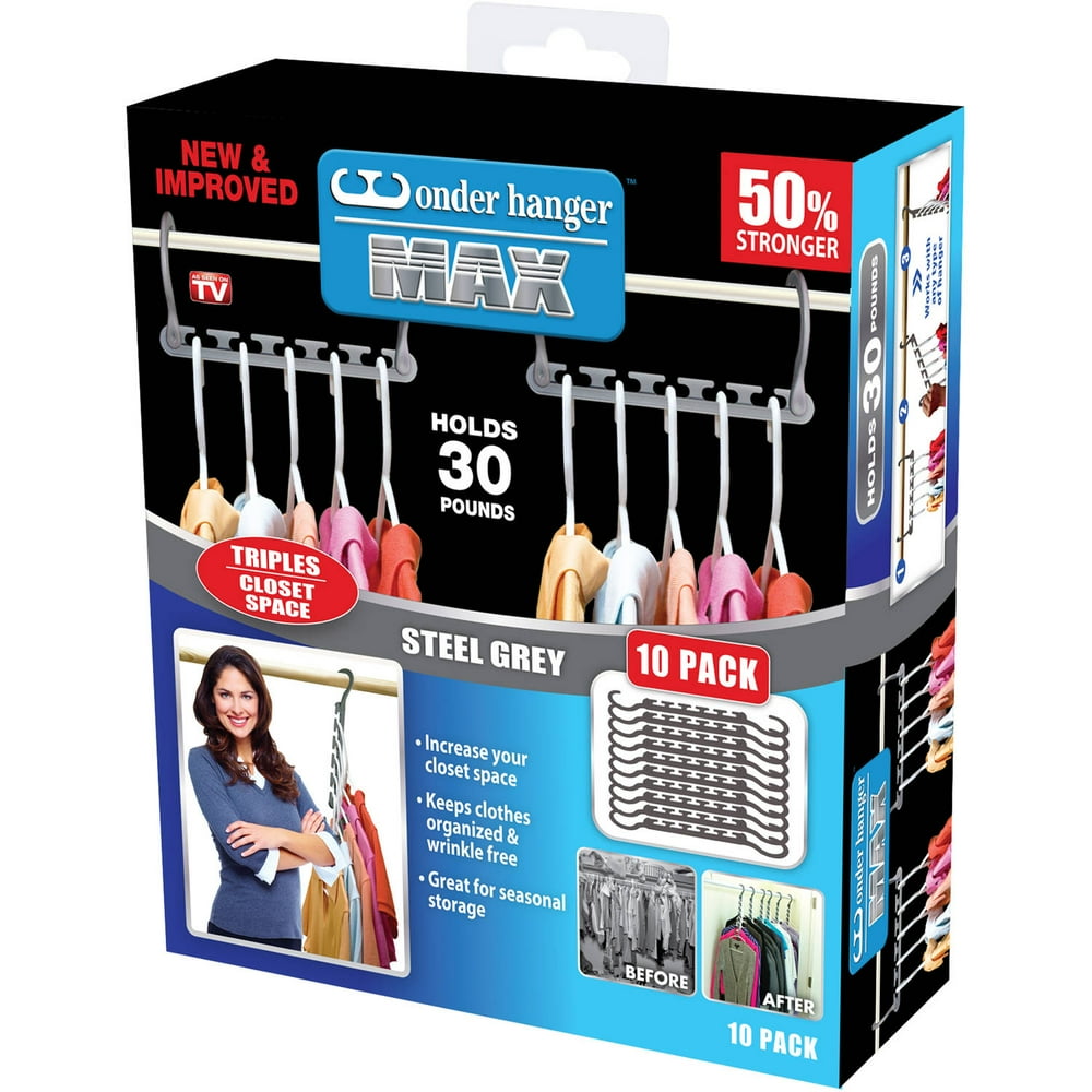 Wonder Hanger MAX Closet Storage Organizer for Clothes Hangers, Pack of