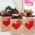 thumbnail image 5 of 10-Pack Valentine Kraft Heart Handle Gift Bags,Brown Paper Party Favor Bags with Love Cards for Presents,Chocolates Jewelry Candy Packaging for Weddings Classrooms Galentine’s Party-A, 5 of 9