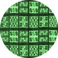 thumbnail image 1 of Ahgly Company Indoor Round Abstract Emerald Green Modern Area Rugs, 5' Round, 1 of 4