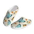thumbnail image 2 of Balery Butterflies Pattern Women's Fuzzy Memory Foam Slippers Fluffy Winter House Shoes Indoor and Outdoor-46/47, 2 of 7