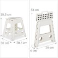 thumbnail image 4 of Portable Folding Stool for Bathroom, Space Save Fold Up Stool Non-Slip Foldable Stool for Bedroom, Kitchen, White, 39.5 Cm (Height), Multipurpose Step Stool, Safe Upgrade Foldable Stool, 4 of 5