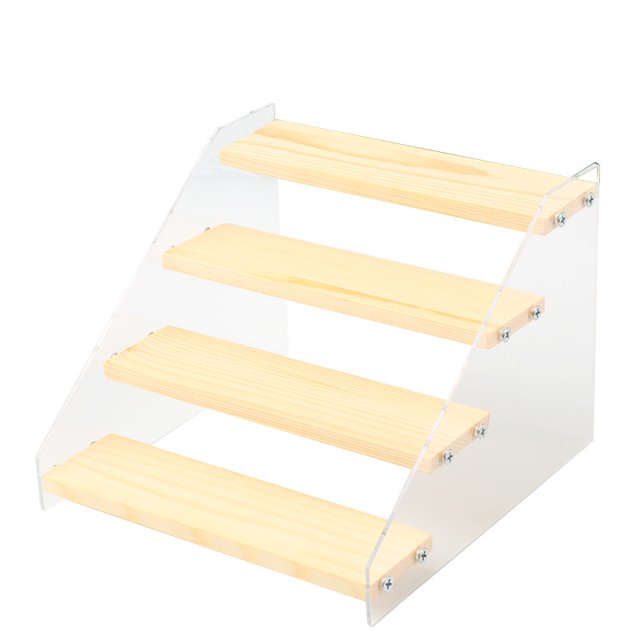 Caja ciega para almacenamiento, soporte de exhibición, escalera transparente, soporte de exhibición hecho a mano para muñecas, caja de almacenamiento de escritorio para muñecas