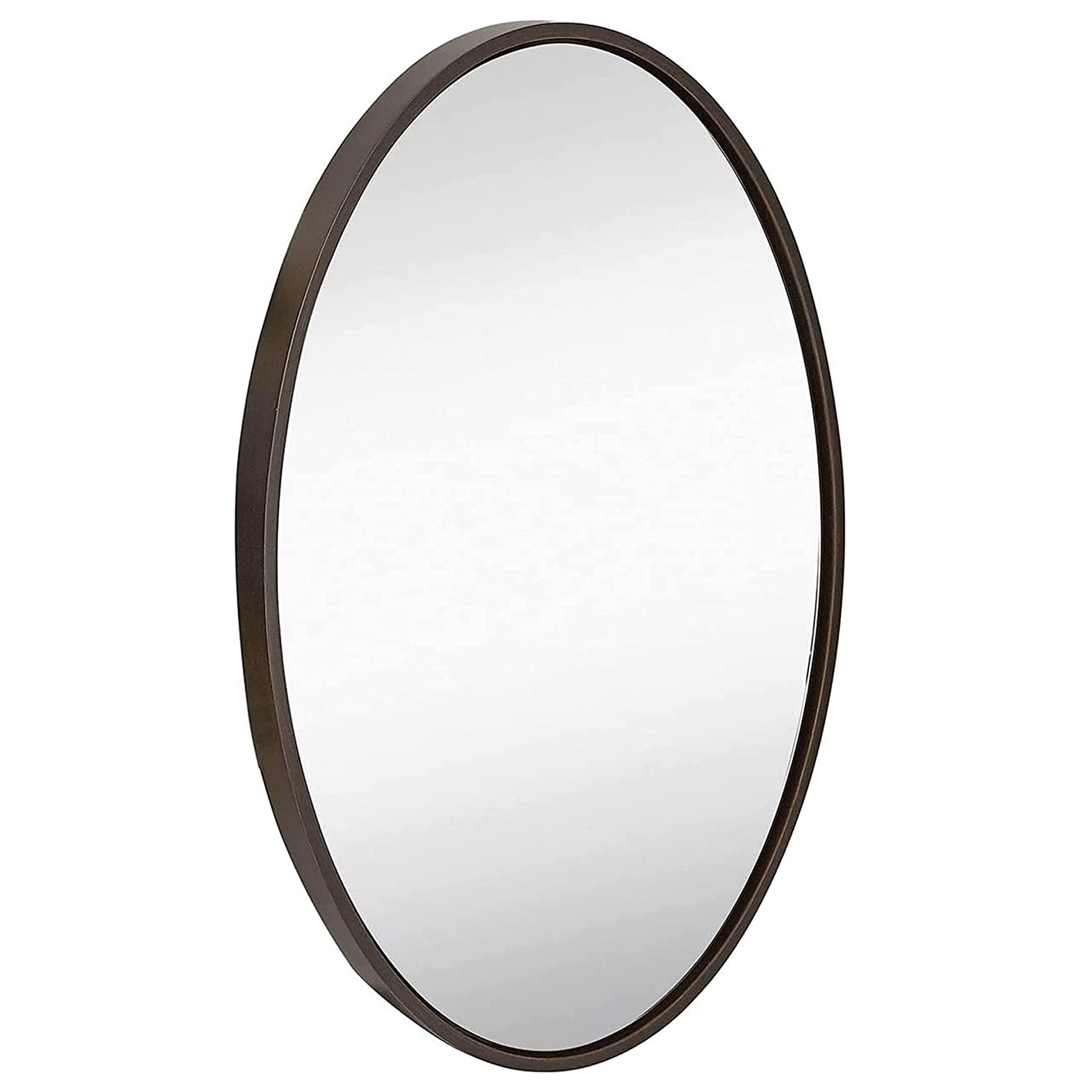 Hamilton Hills Oval Wall Mirror - 24 x 36 Inches Contemporary Framed ...
