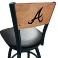 thumbnail image 2 of Black Atlanta Braves 36" Vinyl Swivel Laser Engraved Counter Stool, 2 of 2