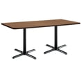thumbnail image 2 of KFI Studios Mode 3' x 6' Counter Height Dining Table, Studio Teak, Black X Base, 2 of 3