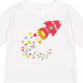 thumbnail image 4 of Inktastic Valentine's Day Rocket Ship with Hearts Boys or Girls Long Sleeve Toddler T-Shirt, 4 of 5