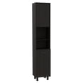 thumbnail image 2 of DUOSONG Sheffield 2-Door Pantry Cabinet, With Two 2-Cabinet Spaces And Two Open Shelves Black Engineered Wood Furniture Dining Furniture Servers, Sideboards & Buffets, 2 of 11