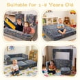 thumbnail image 6 of LinkRomat Modular Kids Play Couch, Toddler & Child Sectional Sofa, Glow in Dark, 3-in-1 Convertible Play Couch with High-Density Foam for Boys Girls, 6 of 10