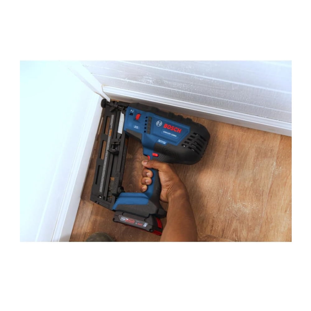 Restored Bosch GNH18V-16MAB12-RT 18V Brushless Lithium-Ion 16-Gauge Cordless Angled Finish Nailer Kit (2 Ah) - (Refurbished)