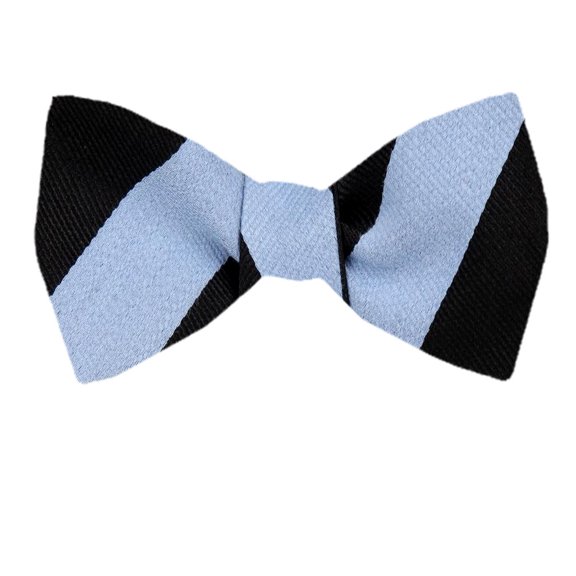 Men's Blue and Navy Silk Self Tie Bowtie Tie Yourself Bow Ties