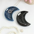 thumbnail image 3 of 2PCS Jewellery Tray Decorative Bowl Ceramic Ring Dish Moon Shaped Tray Holder, 3 of 6