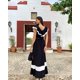 thumbnail image 4 of HH TRAF Trajes casuales de verano para mujer de 2 colores con volantes, cuello en V corto, sin mangas, faldas de cintura alta con cremallera en la espalda, ropa de calle para mujer, 4 of 5