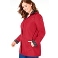 thumbnail image 3 of Woman Within Plus Size Dot Trim Raincoat, 3 of 4
