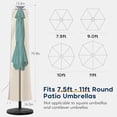 thumbnail image 2 of Solar Patio Umbrella Cover - LED Lighted Outdoor Table Umbrella Cover for 7.5ft 8ft 9ft 10ft 11ft UV Protection Waterproof Oxford Folding Rod (Beige), 2 of 8