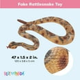 Realistic Fake Rattlesnake for Halloween Pranks (2 x 1.5 x 47 In