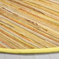 thumbnail image 4 of SAFAVIEH Rag Fergal Striped Cotton Area Rug, Yellow/Multi, 6' x 6' Round, 4 of 12