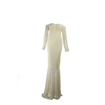 Mermaid Womens Long Sleeve - DYMADE Women's Off Shoulder Long Sleeve Lace Mermaid Maternity Gown Maxi Photography Dress