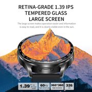 Rainbuvvy T97 Smartwatch, 1.39 inches, Built-in Bluetooth Headphones, 100 Sports Modes, for iOS/Android Sports Watches