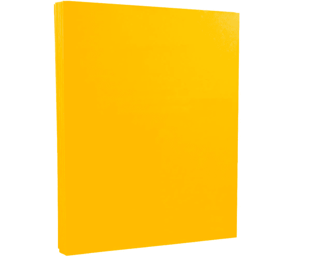 JAM Paper Vellum Bristol, 8 1/2 x 11, Goldenrod, 67lb, 2 packs of 50