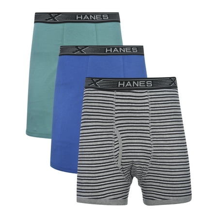 Men's Big and Tall Boxer Brief with Fresh IQ and Xtemp, Fashion
