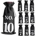 thumbnail image 1 of 1 To 10 Burlap Wine Bags Blind Tasting Drawstring Drawstring Pocket Wine Bottle Sleeves, 1 of 5