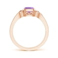 thumbnail image 2 of ANGARA Natural 0.6 Ct. Amethyst Solitaire Ring in 14K Rose Gold for Women (Ring Size: 4.5), 2 of 9