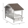 thumbnail image 3 of Westwood Design Lodge Wood Complete Twin Bed with Full Roof in Cookies/Cream, 3 of 3